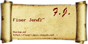 Fiser Jenő névjegykártya