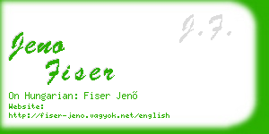 jeno fiser business card